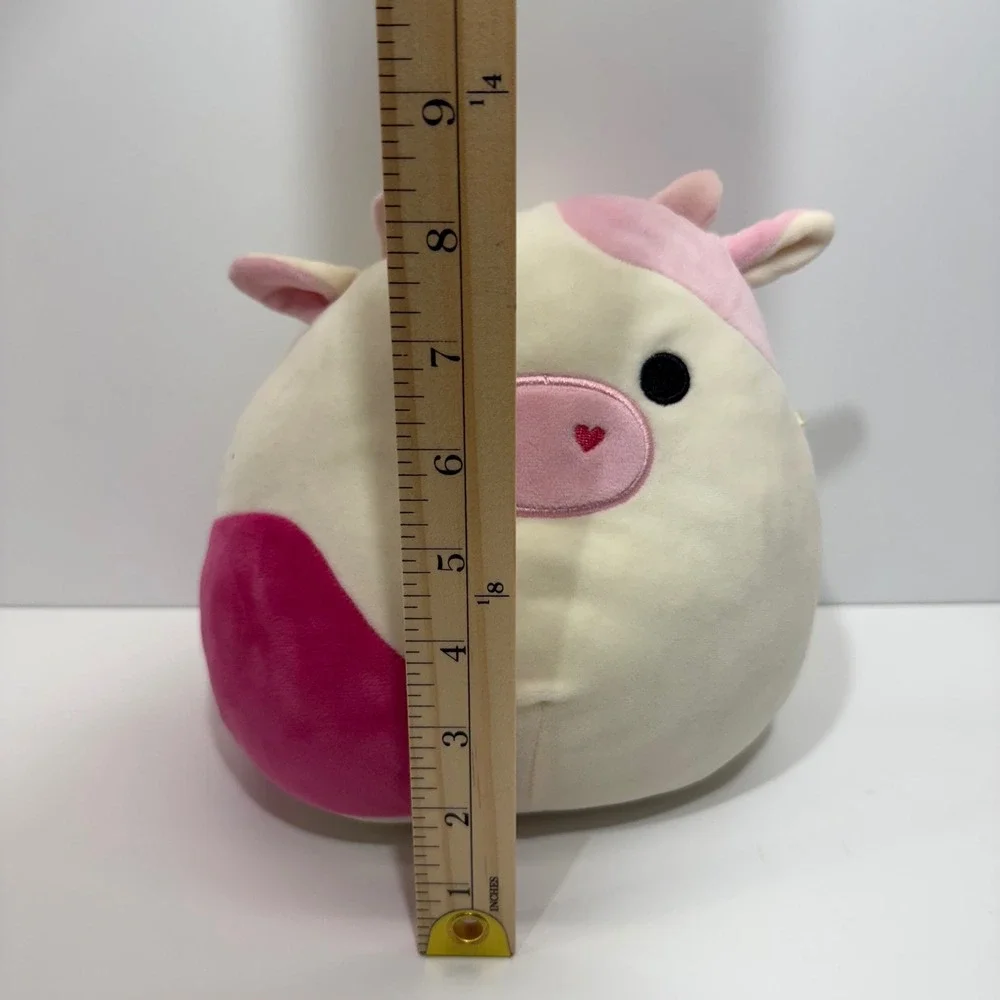 Squishmallows Caedyn the Cow 8 Inch Pink Cream Heart Nostrils Plush Claire's Toy